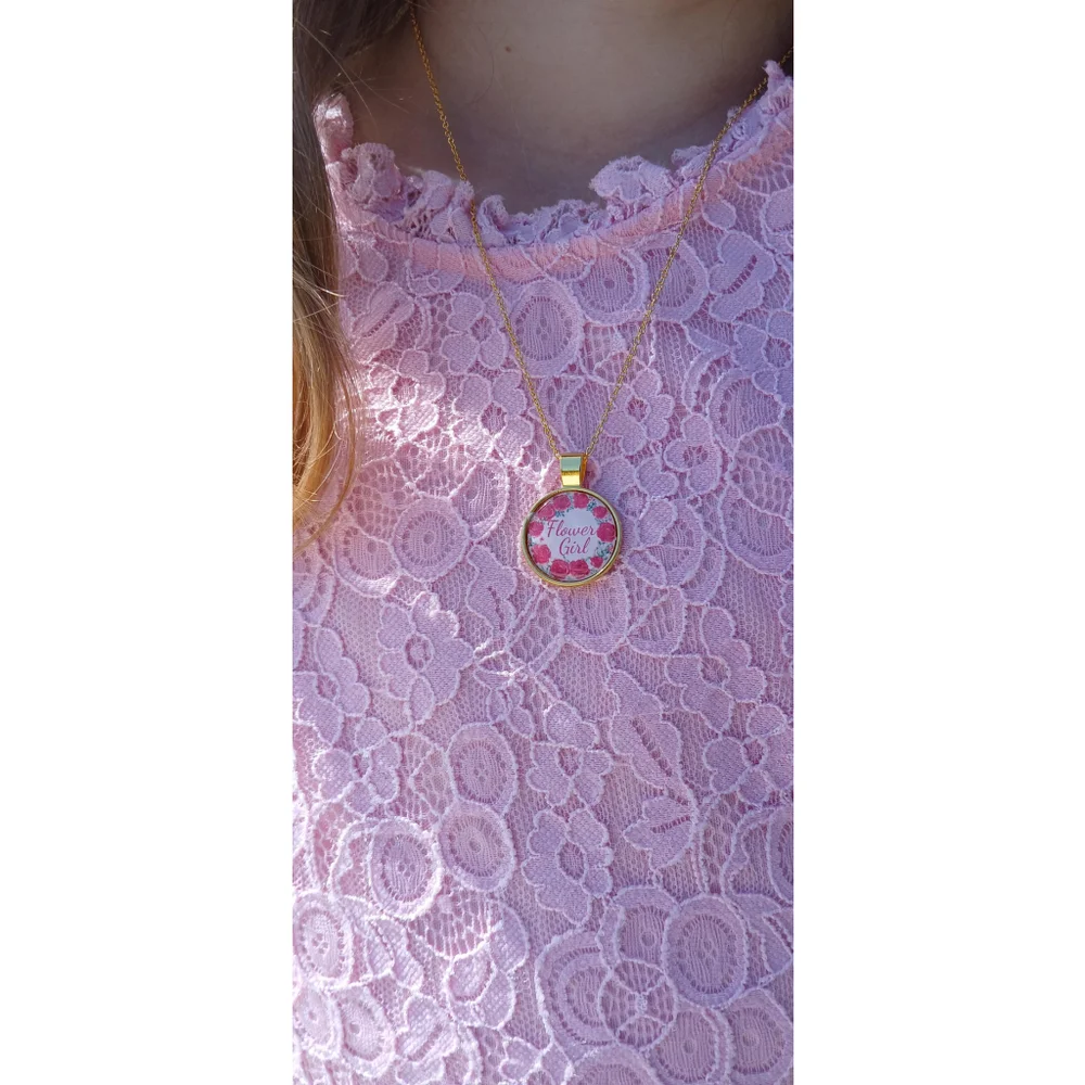 Flower Girl Necklace: Wedding Keepsake Gift
